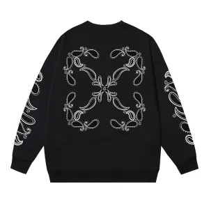 Off White Logo Cotton Sweatshirts