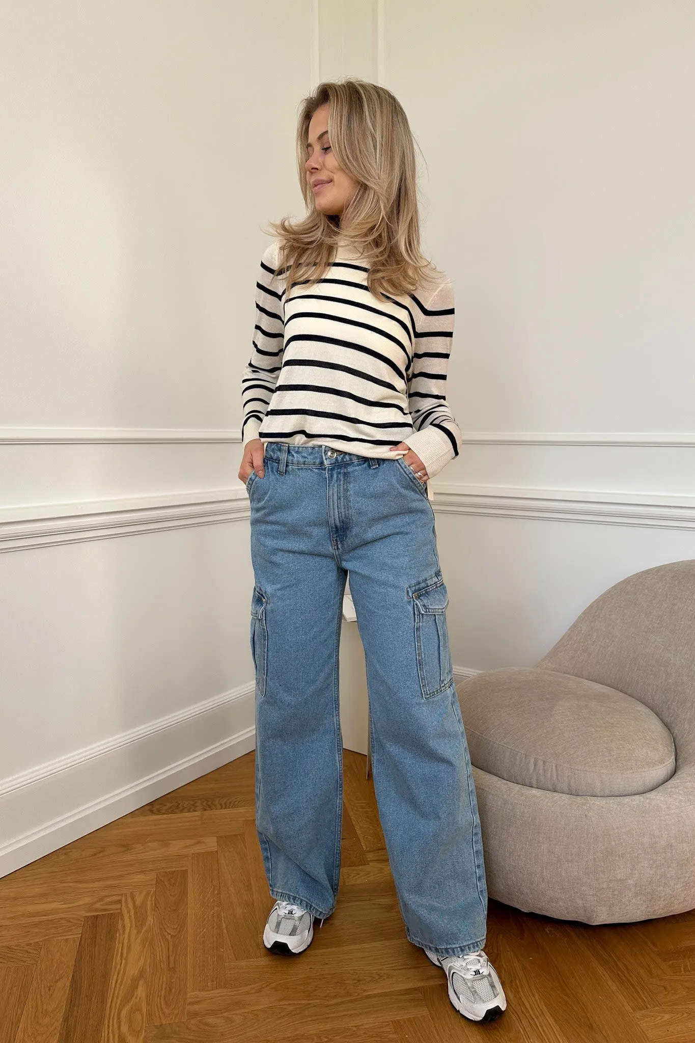 ONLHope Cargo Denim Jeans - Mørkblå Denim