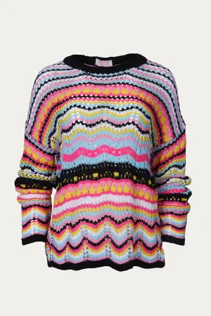 OPEN-KNIT MULTICOLOR SWEATER