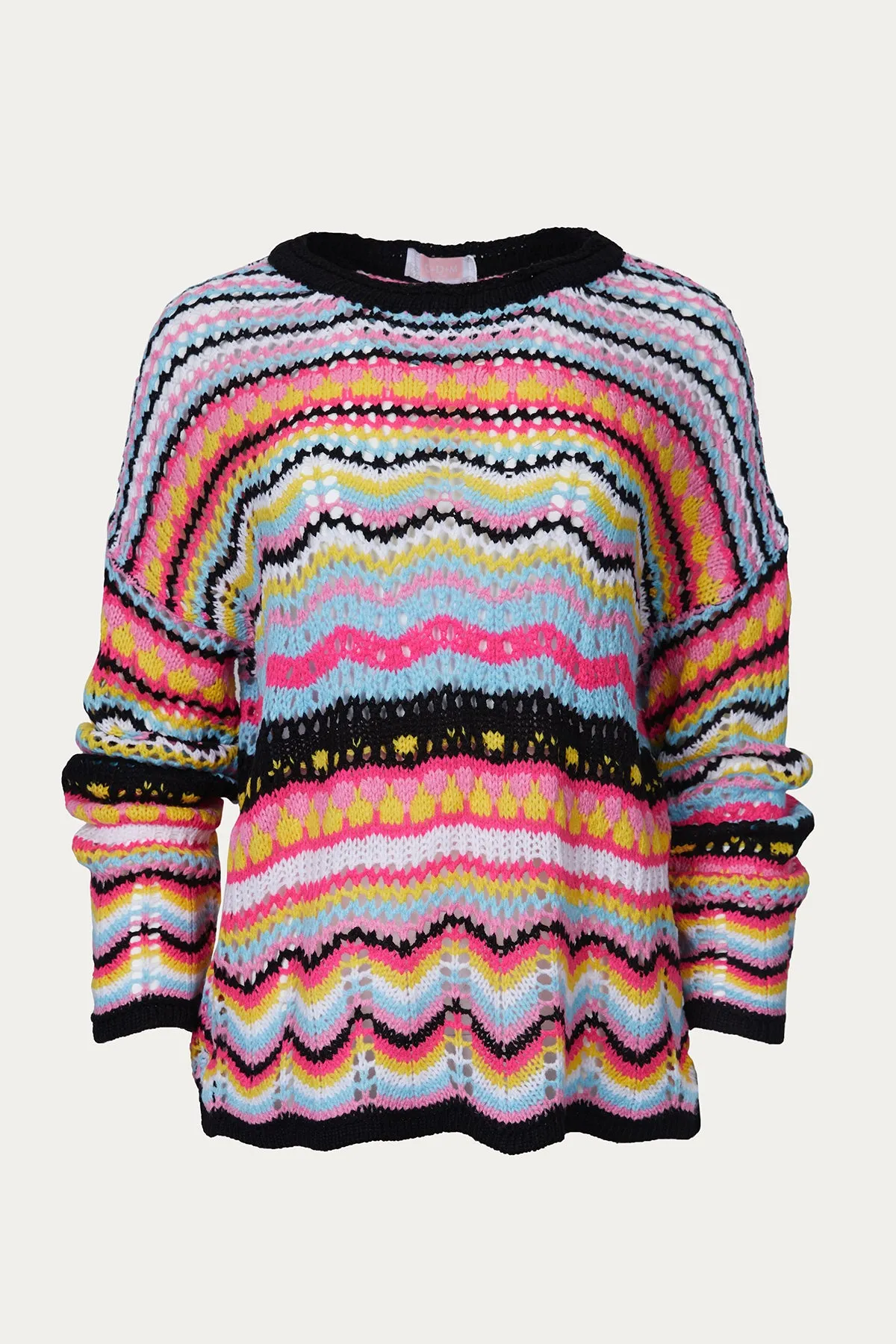 OPEN-KNIT MULTICOLOR SWEATER
