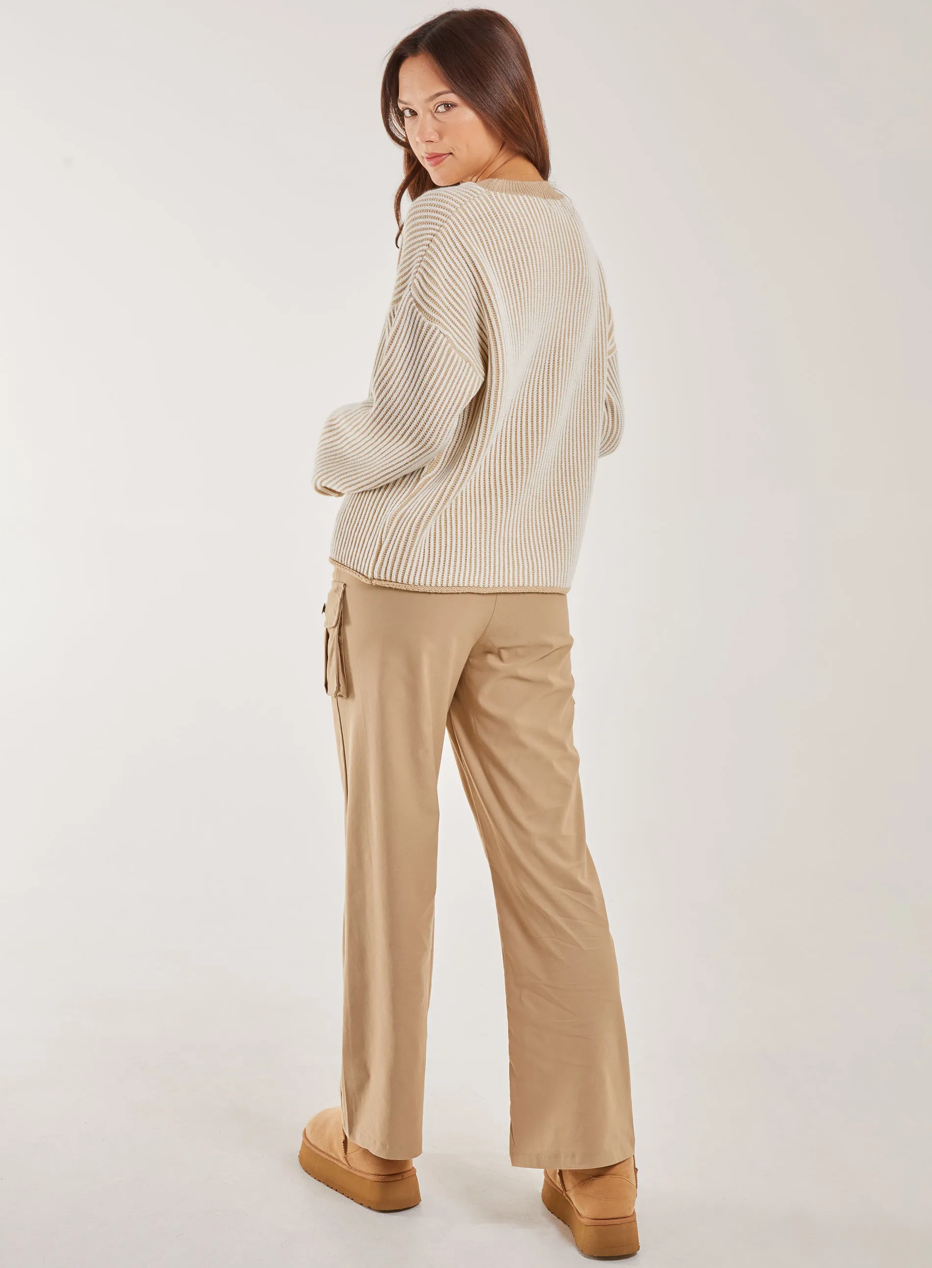 Oversized Pocket Wide Leg Cargo Trousers