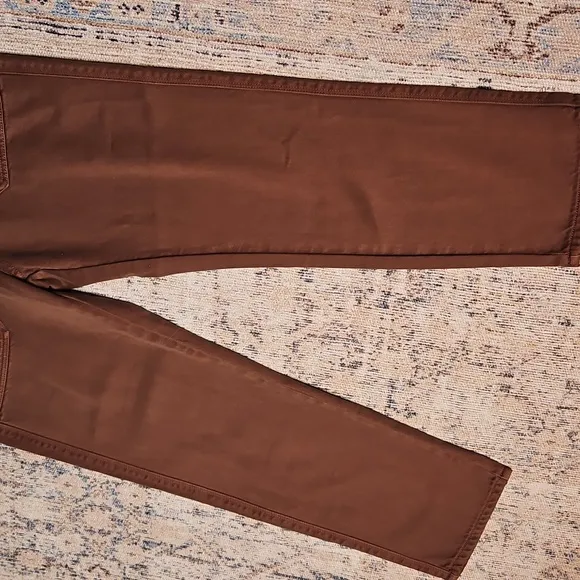 Paige Women's Ankle Straight Leg Utility Jeans in Brown NWOT