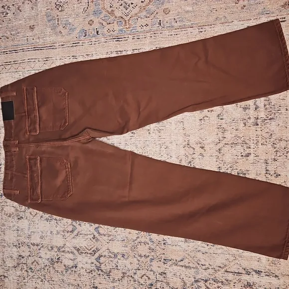 Paige Women's Ankle Straight Leg Utility Jeans in Brown NWOT