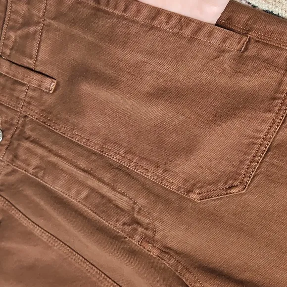 Paige Women's Ankle Straight Leg Utility Jeans in Brown NWOT