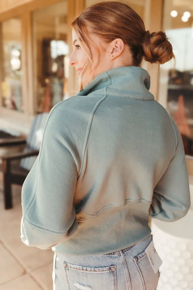 Pale Blue Dove Half Zip Pullover 950CK