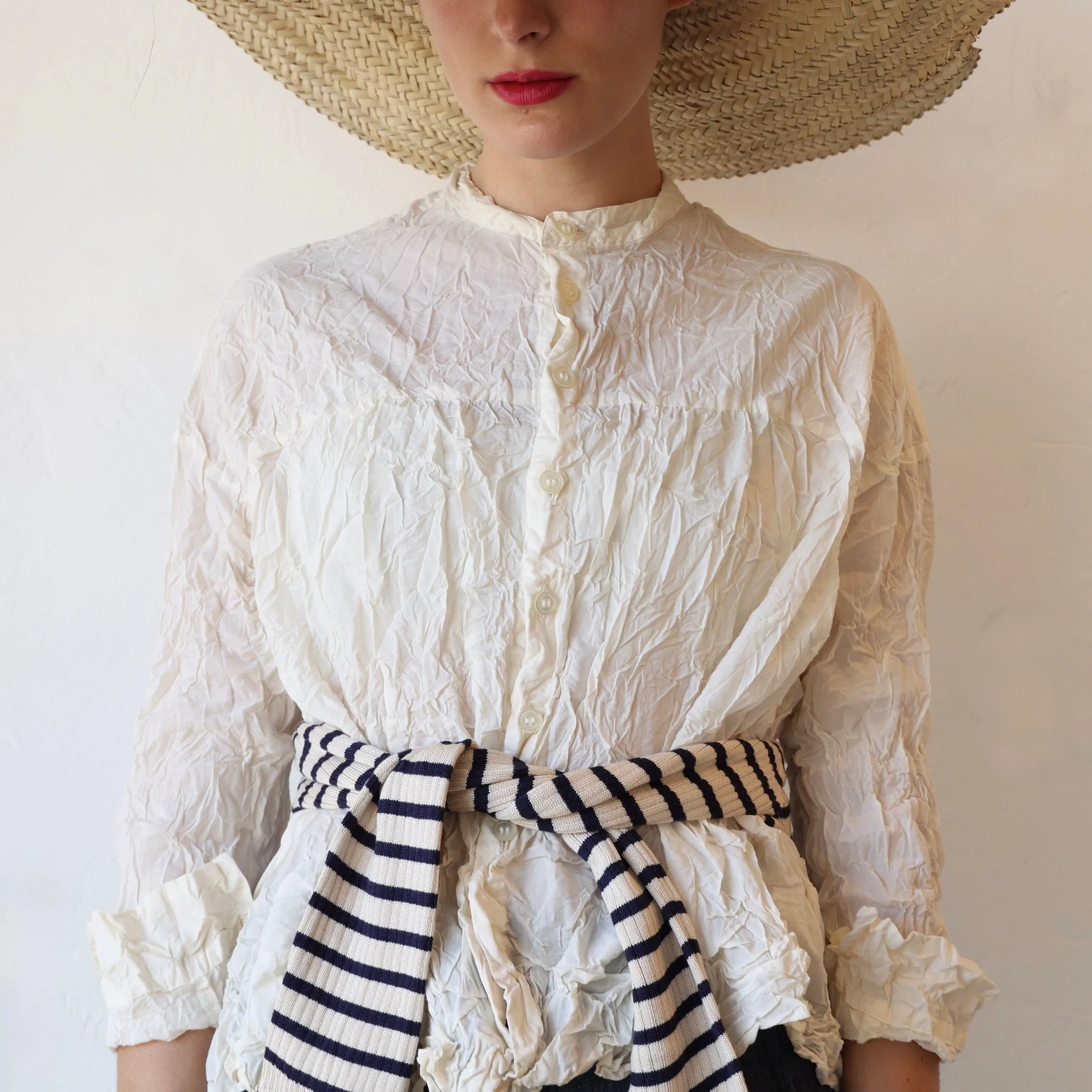 Pas de Calais Crinkle Blouse - Cream