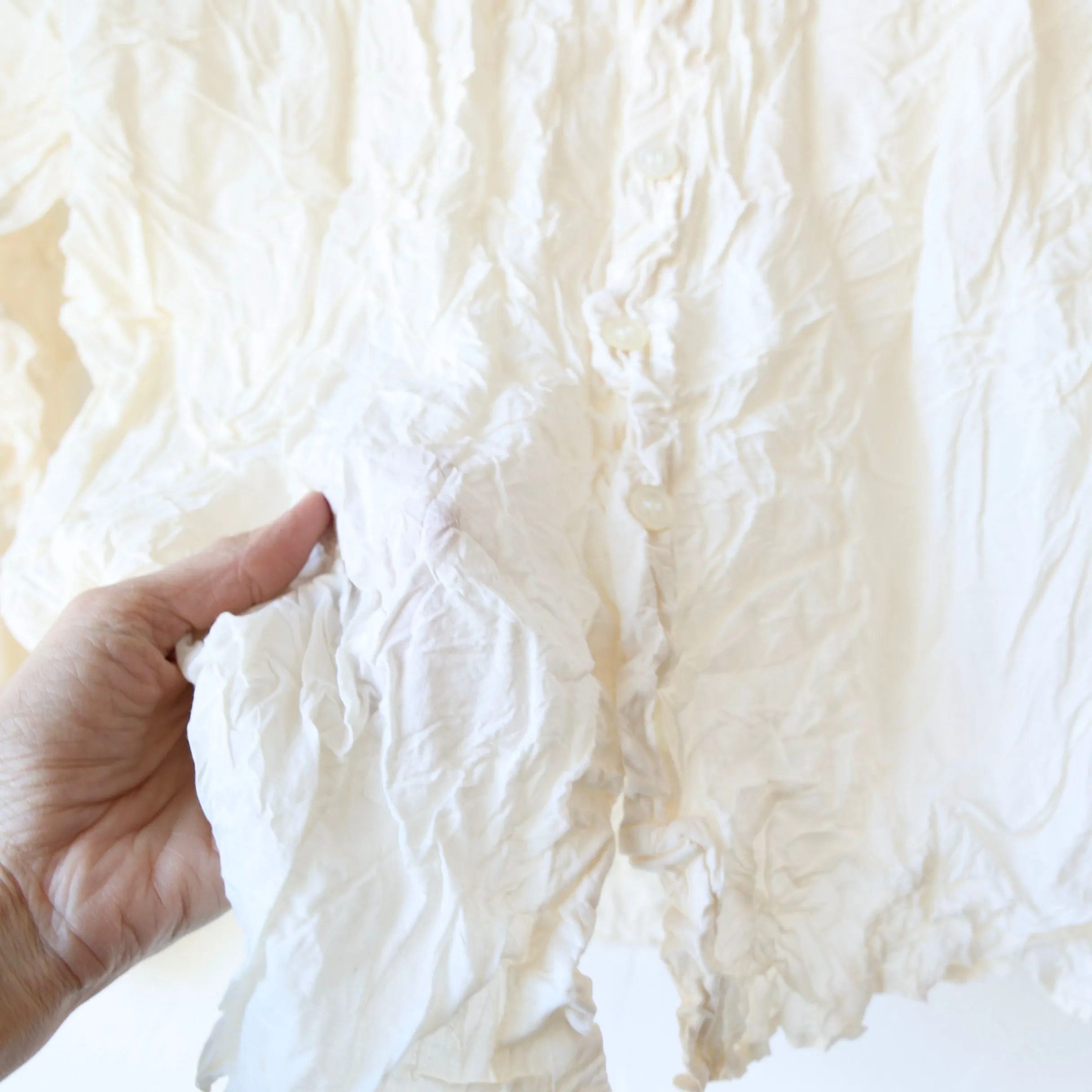 Pas de Calais Crinkle Blouse - Cream