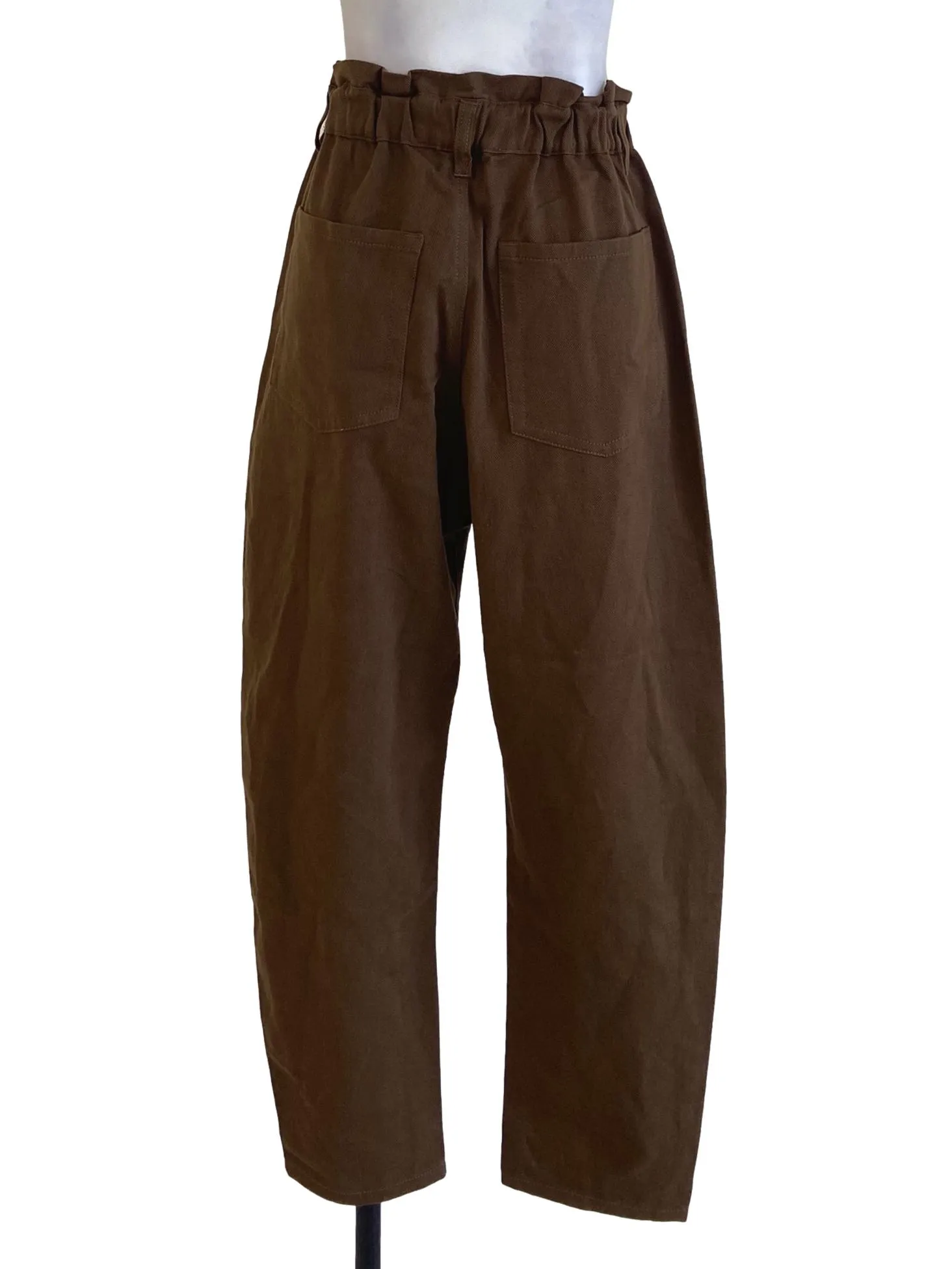 Peanut Brown Herringbone Straight Jeans LB