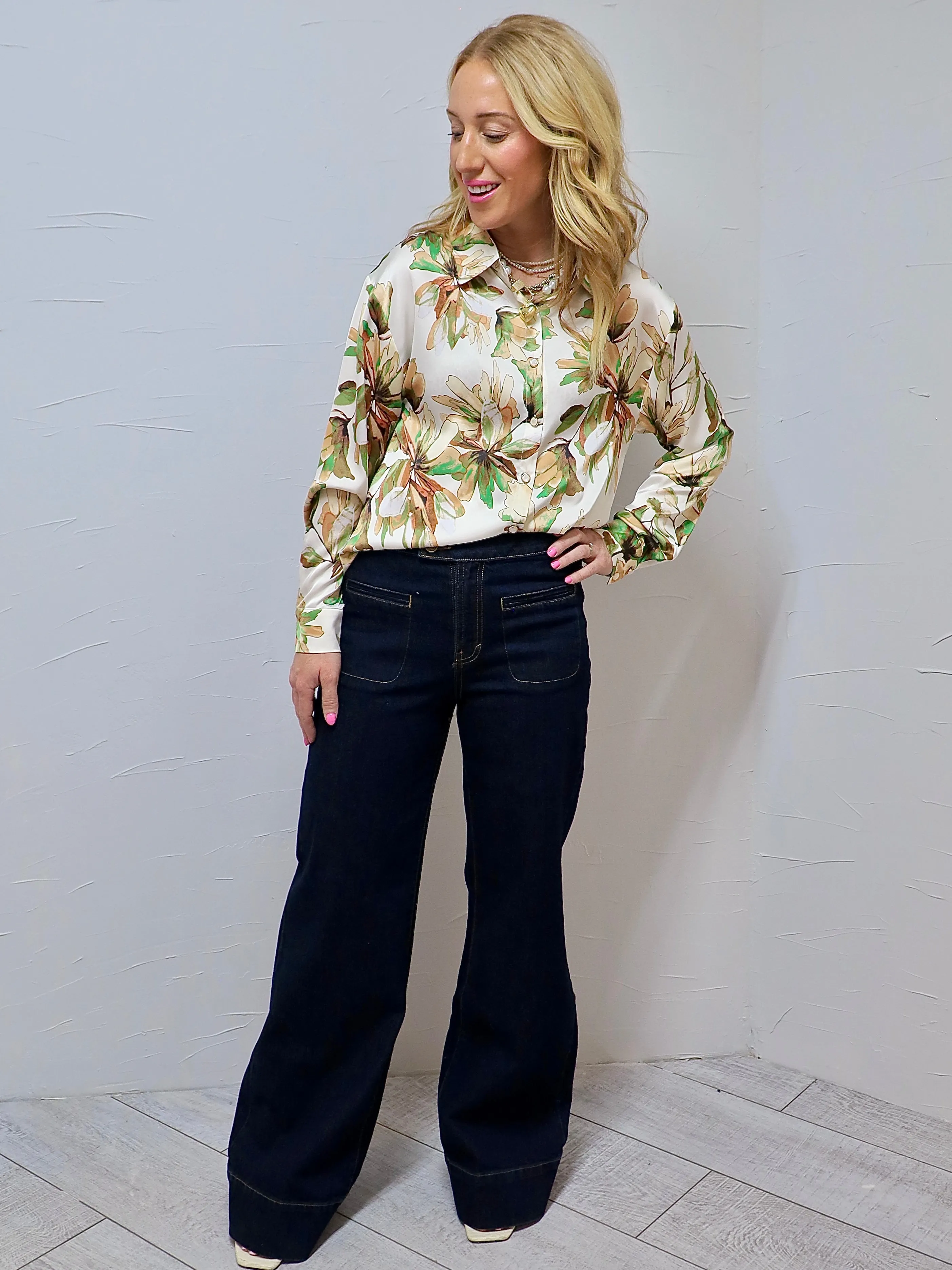 Perry Wide Leg In Dark Wash