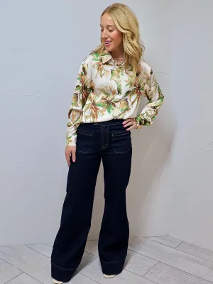 Perry Wide Leg In Dark Wash