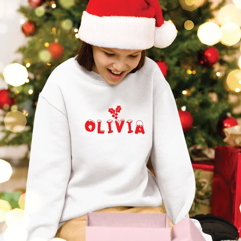 Personalised Family Christmas Mistletoe Jumpers