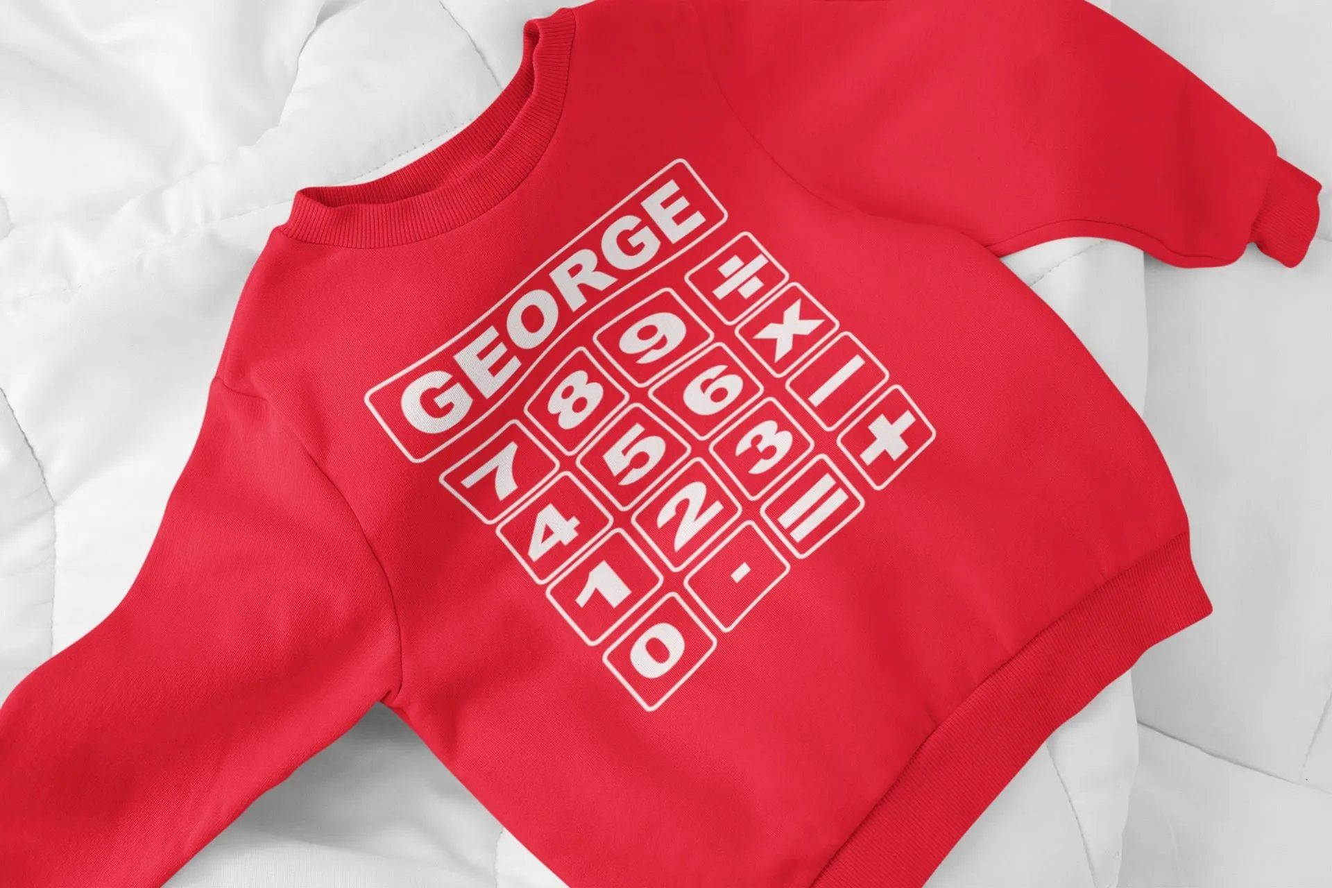 Personalised NSPCC School Number Maths Day Sweatshirts