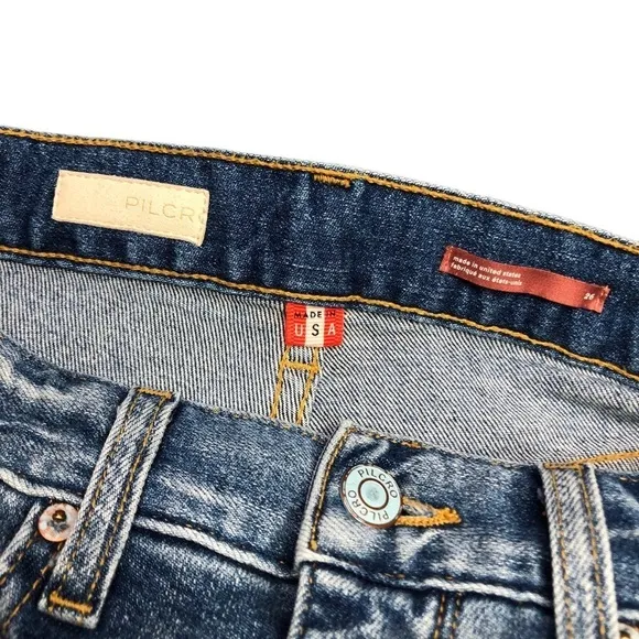 Pilcro The Vintage Straight distressed jeans ankle length made in USA size 26