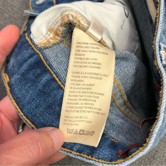 Pilcro The Vintage Straight distressed jeans ankle length made in USA size 26