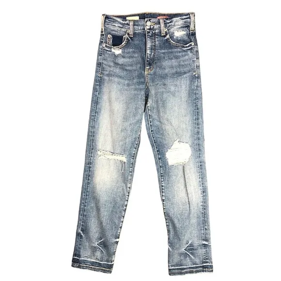 Pilcro The Vintage Straight distressed jeans ankle length made in USA size 26