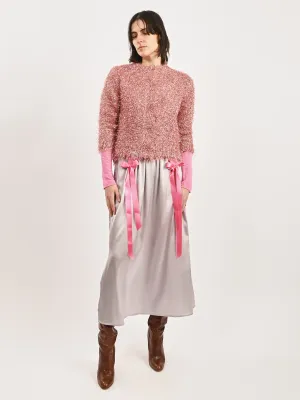 Pink Tinsel Knit Sweater Jacket