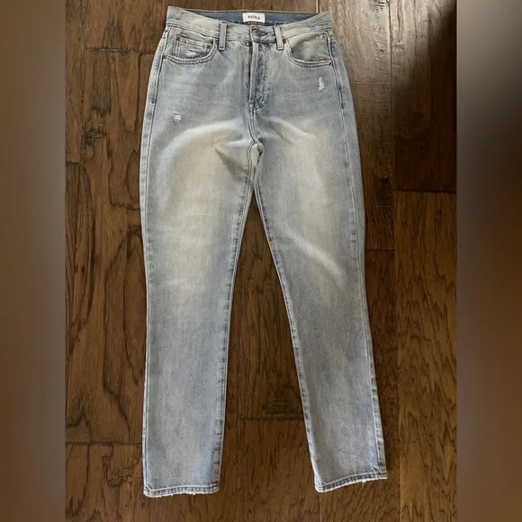 Pistola Keaton Buttonfly High Waist Distressed Jeans “Morning Sky” Blue |Size 25