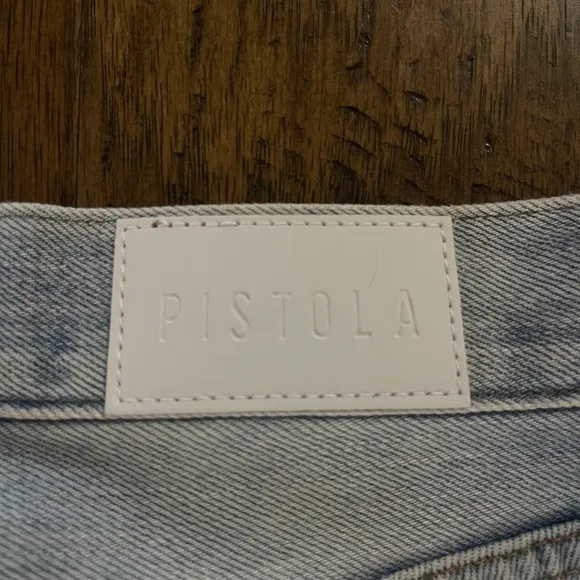 Pistola Keaton Buttonfly High Waist Distressed Jeans “Morning Sky” Blue |Size 25