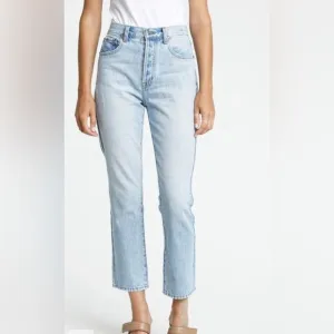 Pistola Keaton Buttonfly High Waist Distressed Jeans “Morning Sky” Blue |Size 25