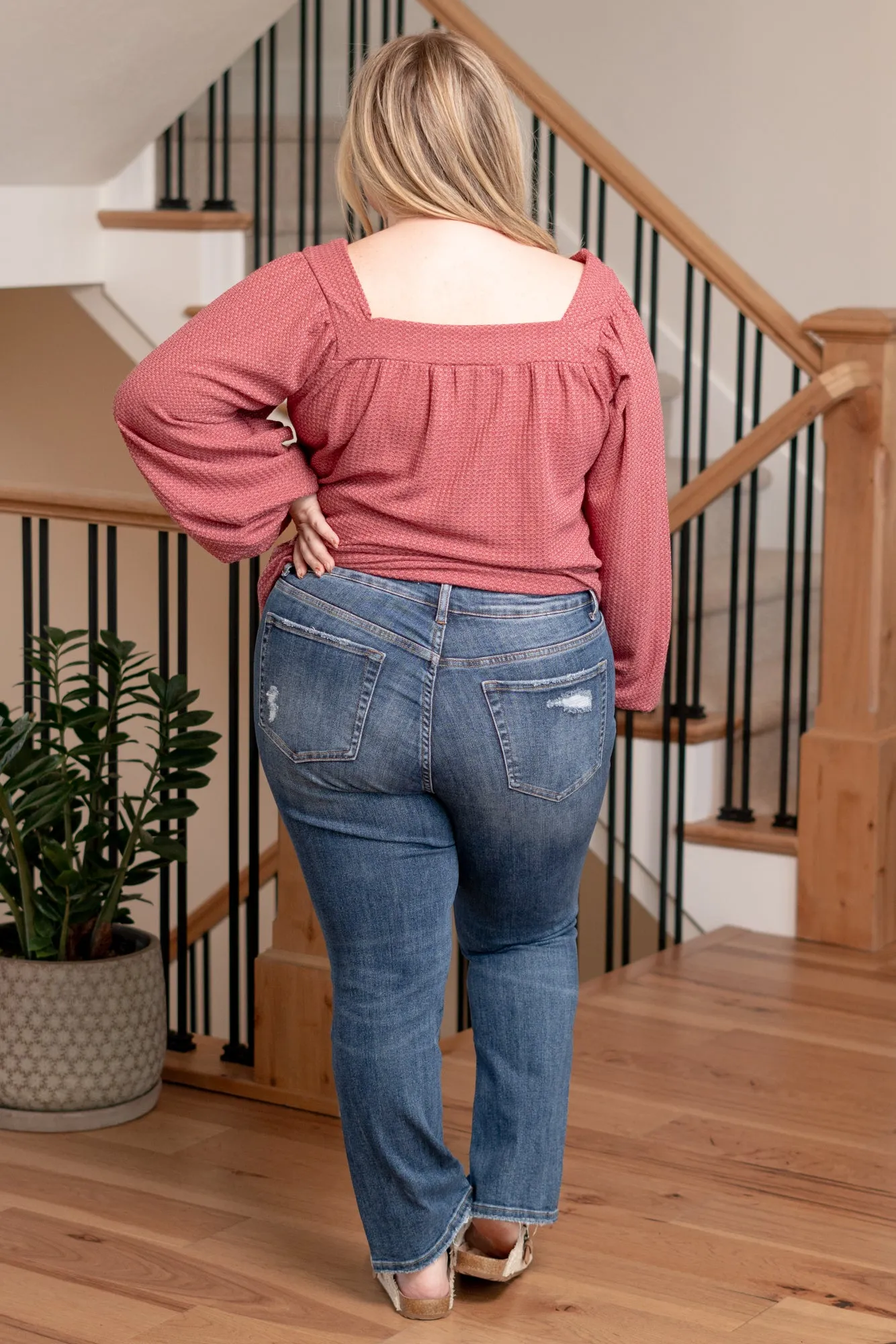 Plus Size Readable Mid Rise Crop Slim Straight