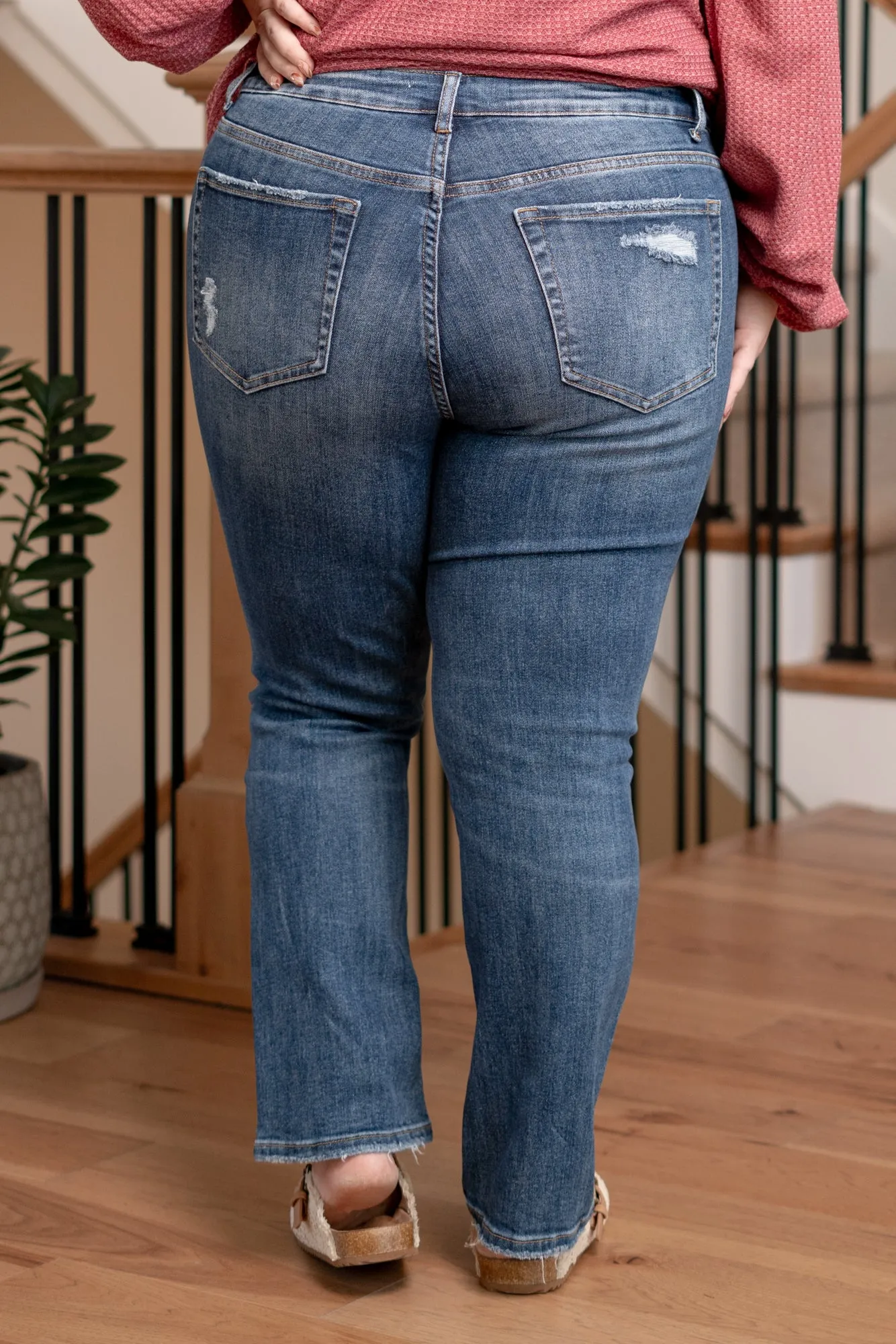 Plus Size Readable Mid Rise Crop Slim Straight