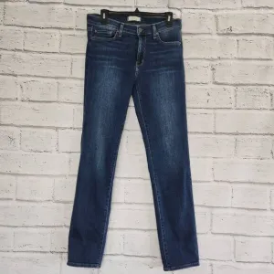 Principle Ultra Dark Wash Mid Rise Straight Leg Stretch Denim Jeans Blue Size 30