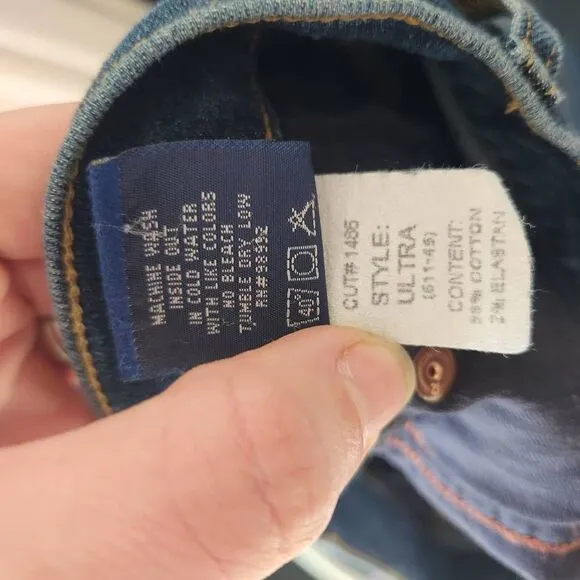 Principle Ultra Dark Wash Mid Rise Straight Leg Stretch Denim Jeans Blue Size 30