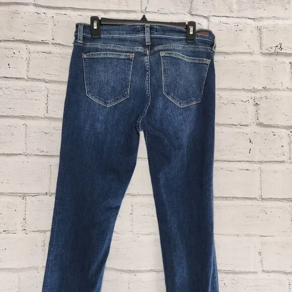 Principle Ultra Dark Wash Mid Rise Straight Leg Stretch Denim Jeans Blue Size 30