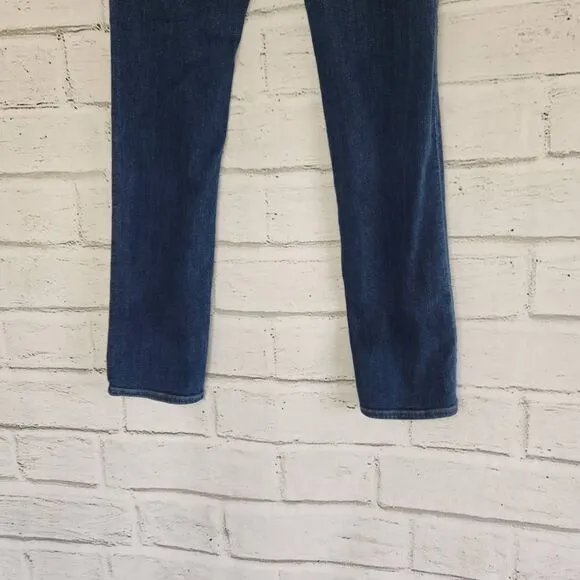 Principle Ultra Dark Wash Mid Rise Straight Leg Stretch Denim Jeans Blue Size 30