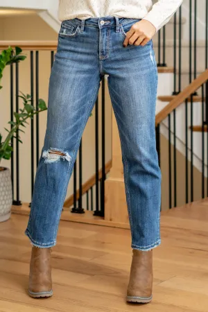 Prominent High Rise Ankle Straight Leg