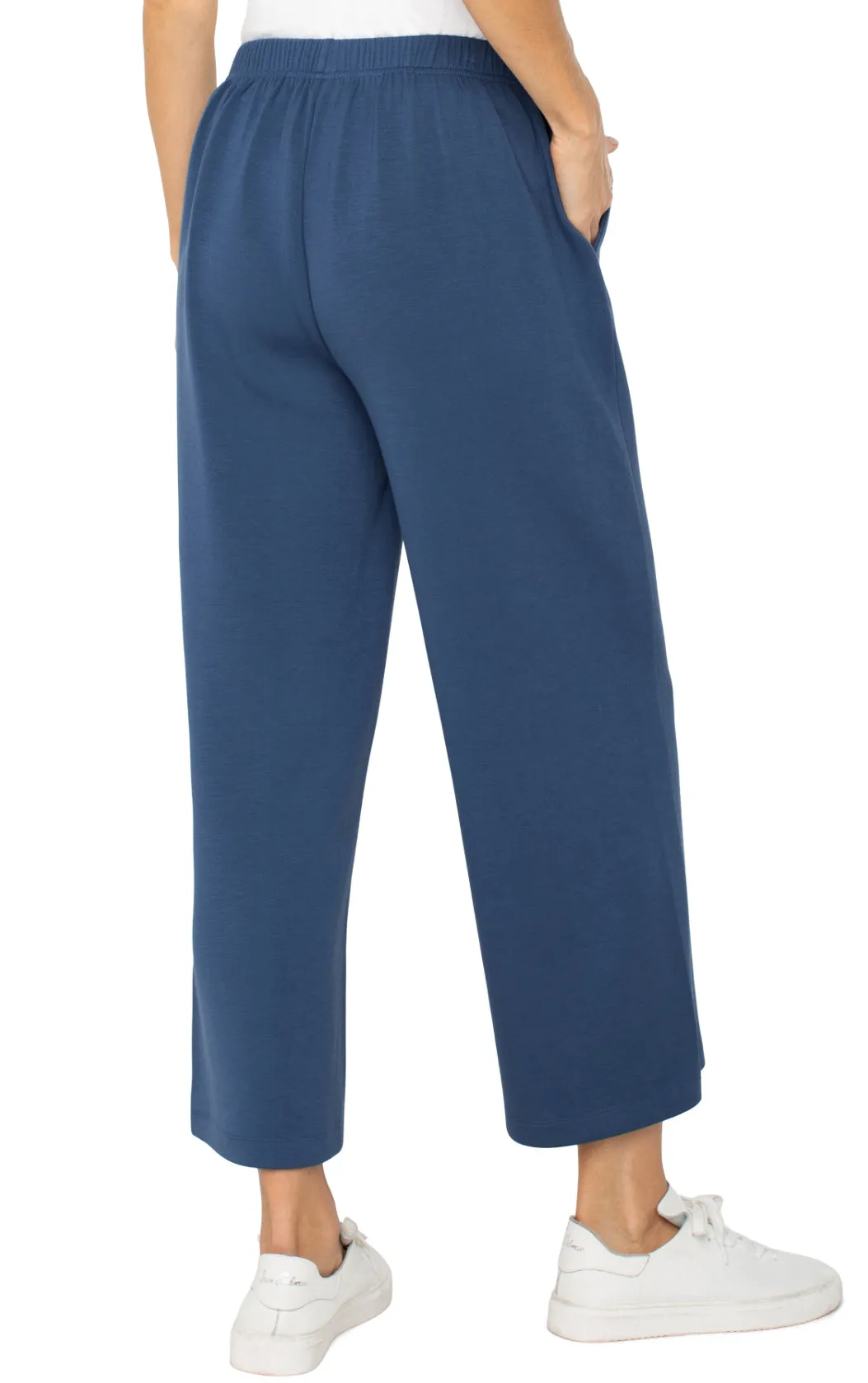 Prussian Blue Wide Leg Crop