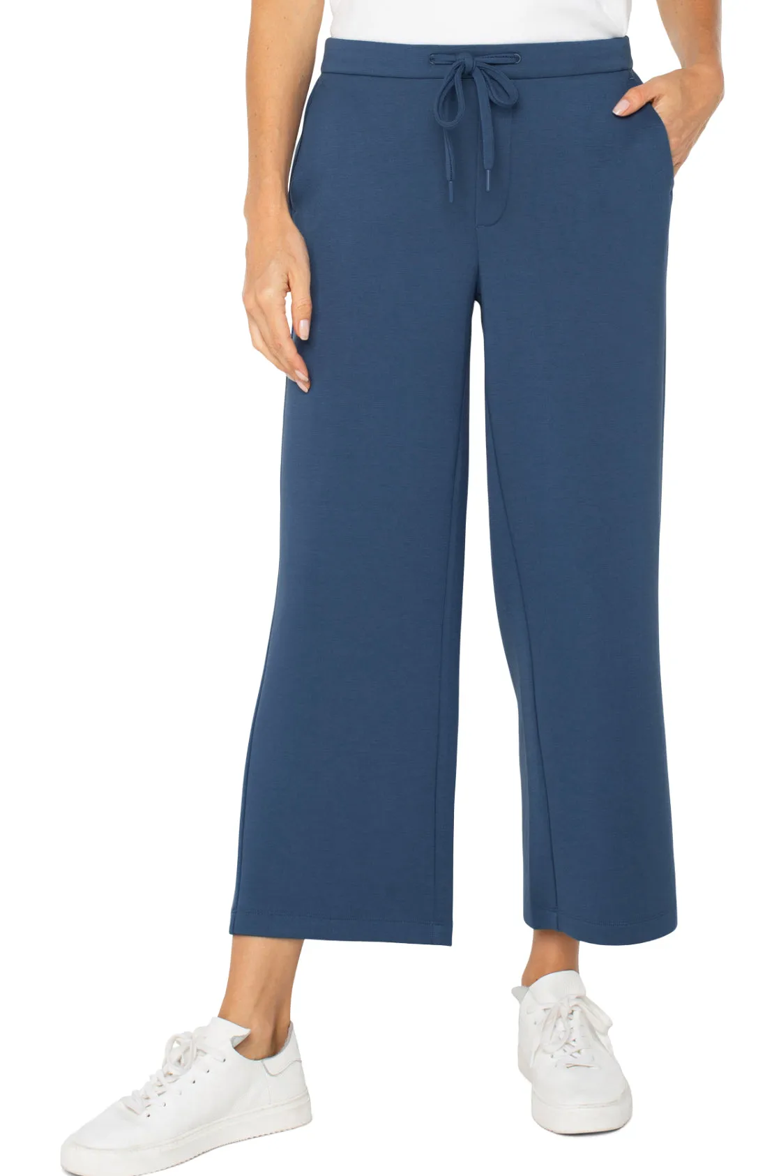 Prussian Blue Wide Leg Crop