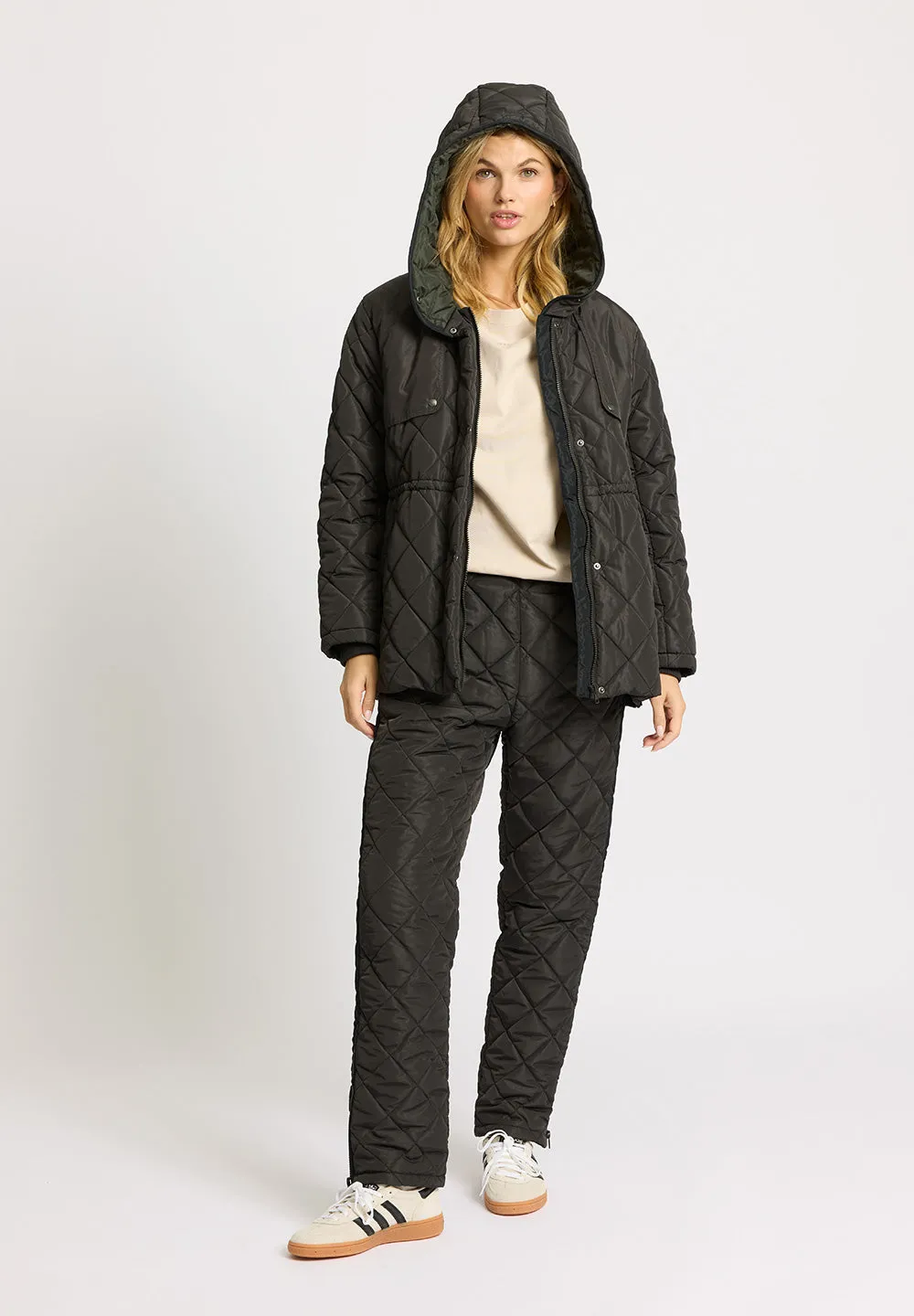Quilted trousers COUNTRY - almost black