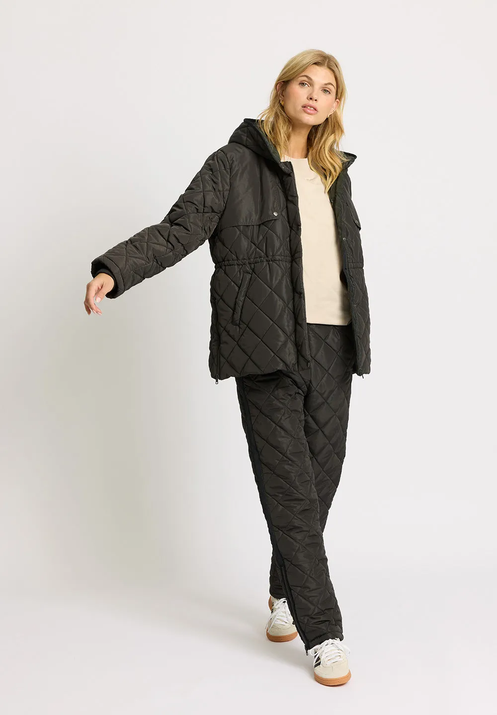 Quilted trousers COUNTRY - almost black