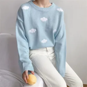 "3 COLORS CLOUDS KNIT" SWEATER N072803