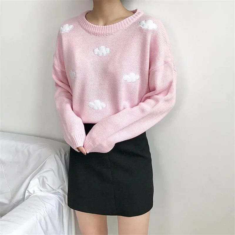 "3 COLORS CLOUDS KNIT" SWEATER N072803