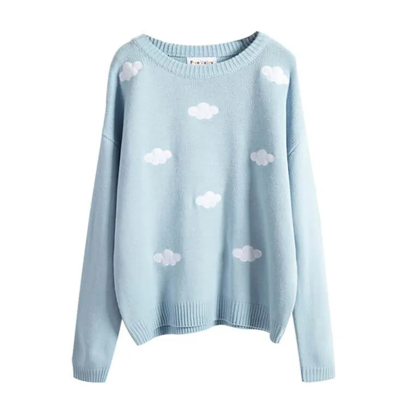 "3 COLORS CLOUDS KNIT" SWEATER N072803