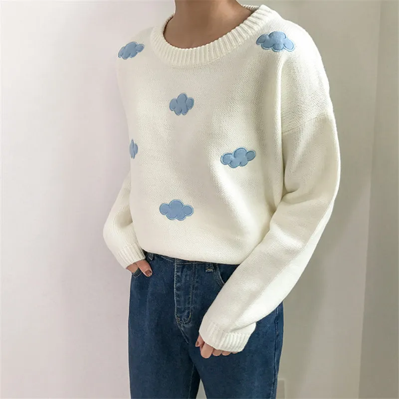 "3 COLORS CLOUDS KNIT" SWEATER N072803