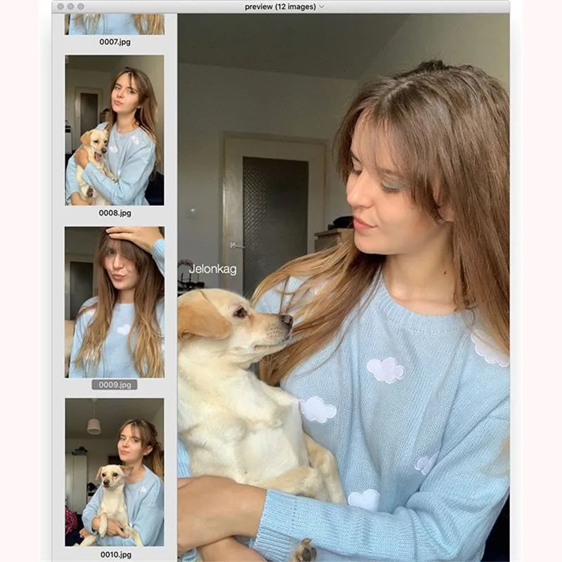 "3 COLORS CLOUDS KNIT" SWEATER N072803