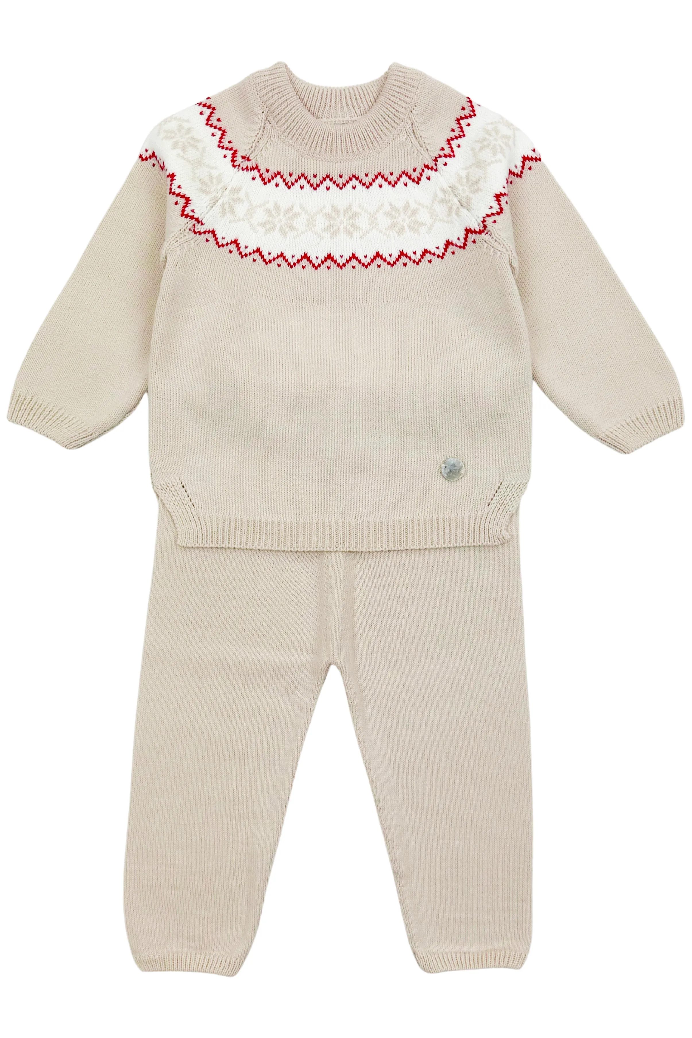 "Silas" Stone Knitted Tracksuit