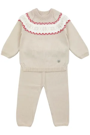 "Silas" Stone Knitted Tracksuit