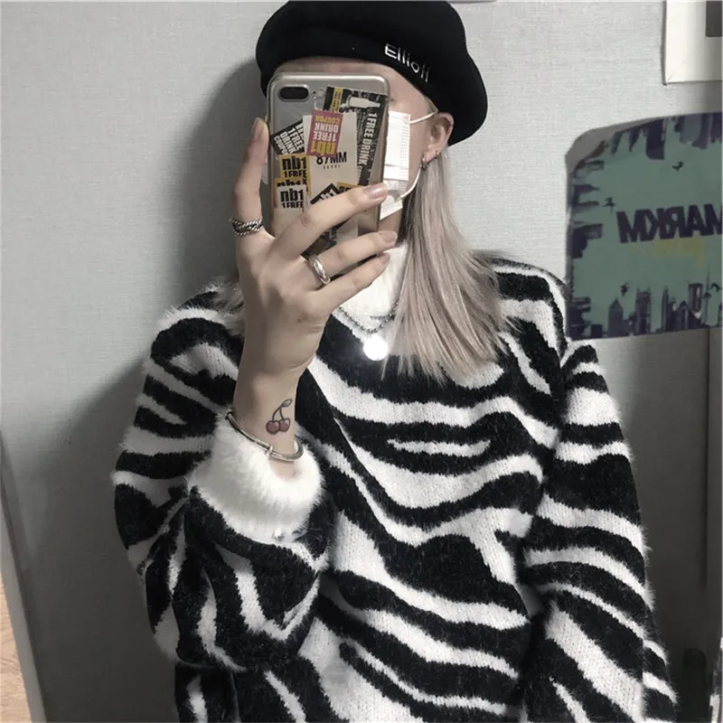 "ZEBRA PRINT" SWEATER N012001