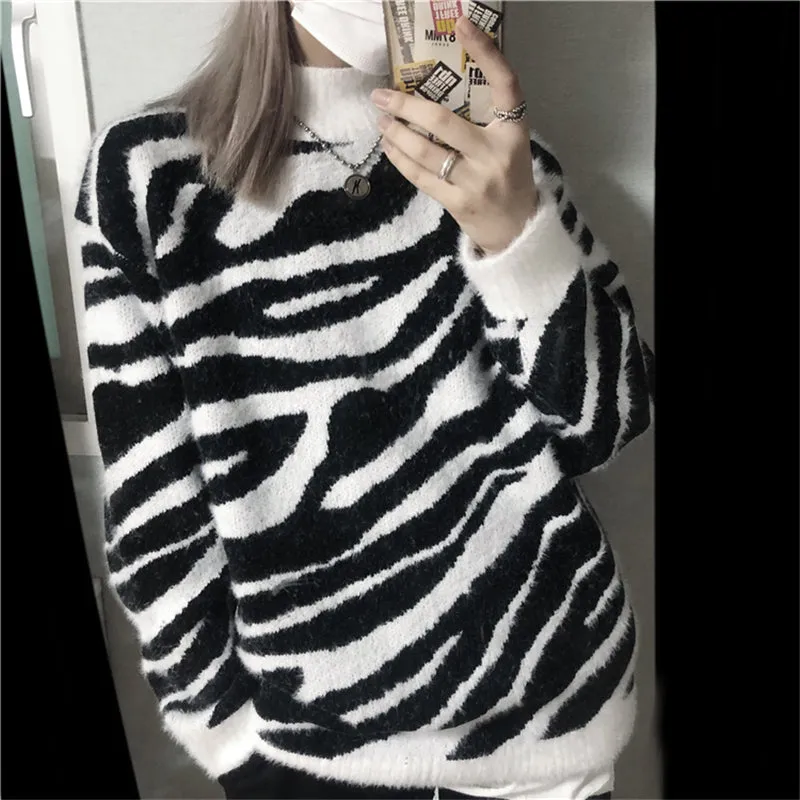 "ZEBRA PRINT" SWEATER N012001