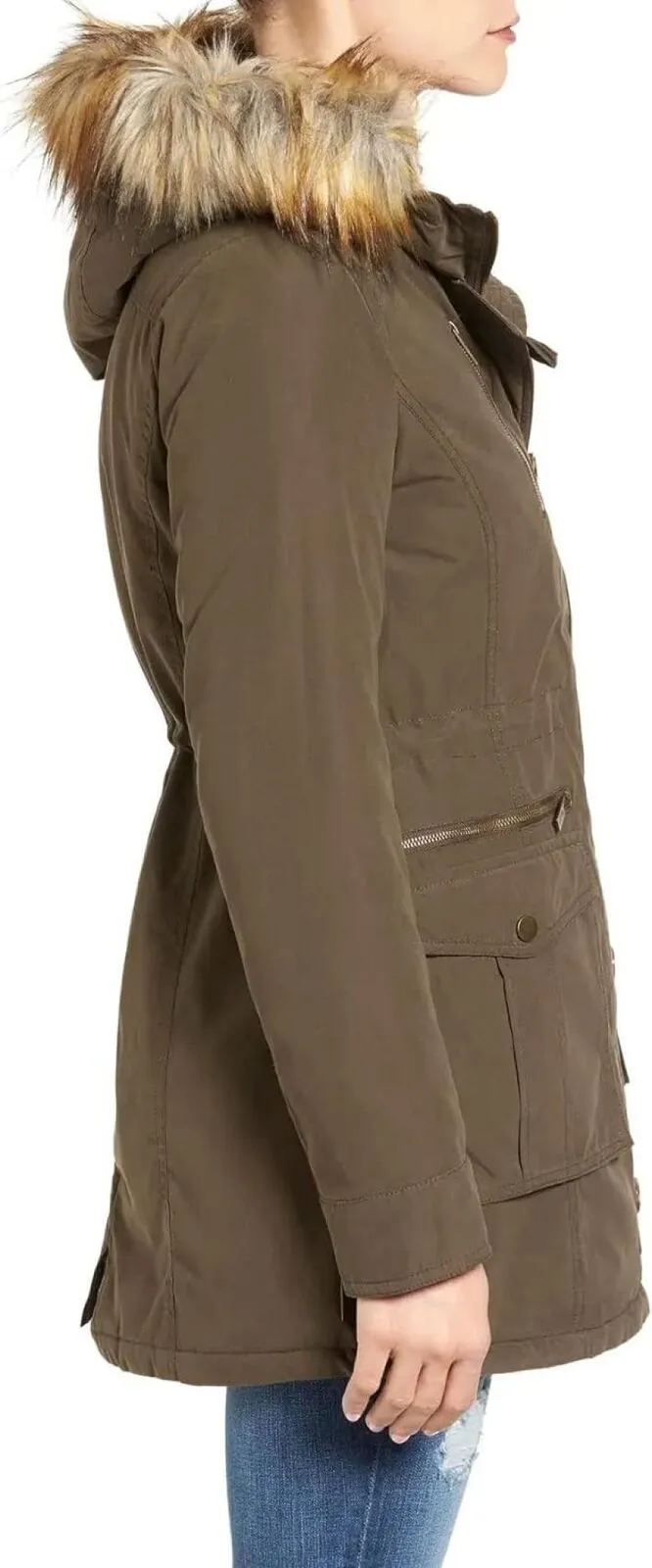 RACHEL BY Rachel Roy Women's Double Closure Parka Jacket R13183-W5 Loden Green M