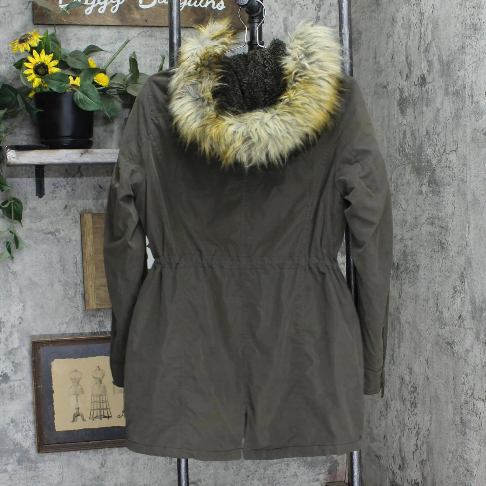 RACHEL BY Rachel Roy Women's Double Closure Parka Jacket R13183-W5 Loden Green M