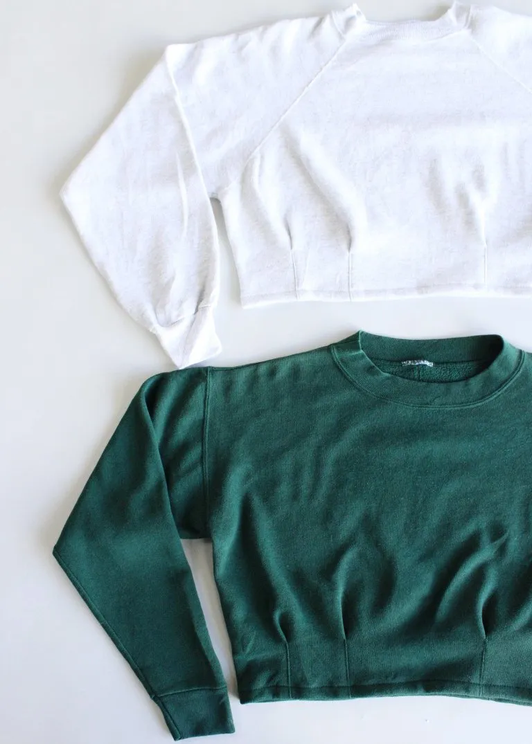 RCYCLD Cropped Dart Sweatshirt