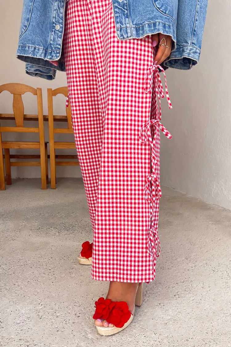 Red Gingham Trouser
