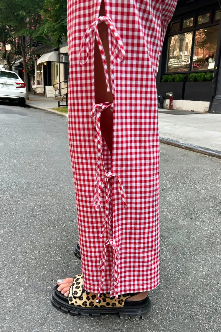 Red Gingham Trouser