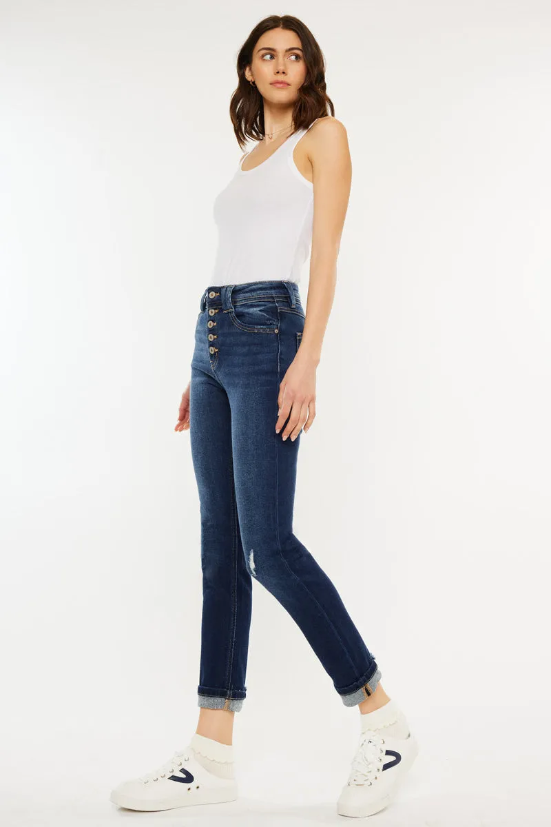 Reese High Rise Slim Straight Leg Jeans