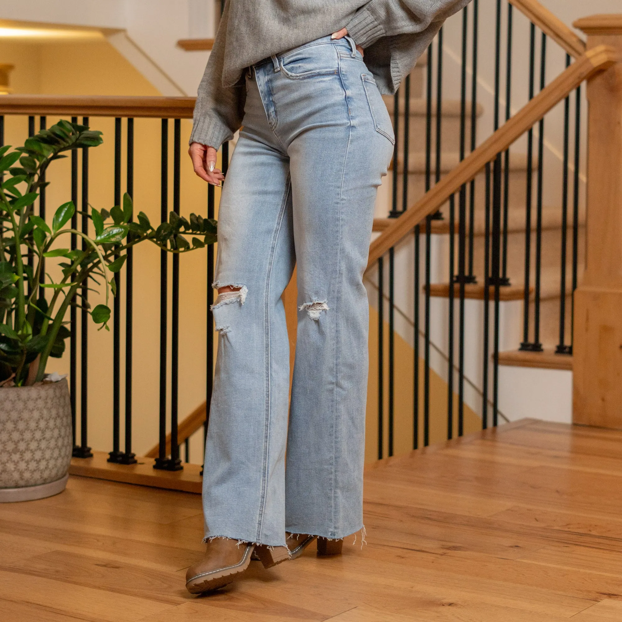 Refulgent High Rise Wide Leg